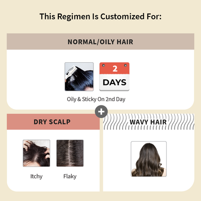 Customized Hair Care Regimen For Normal/Oily Hair | Dry Scalp & Wavy Hair